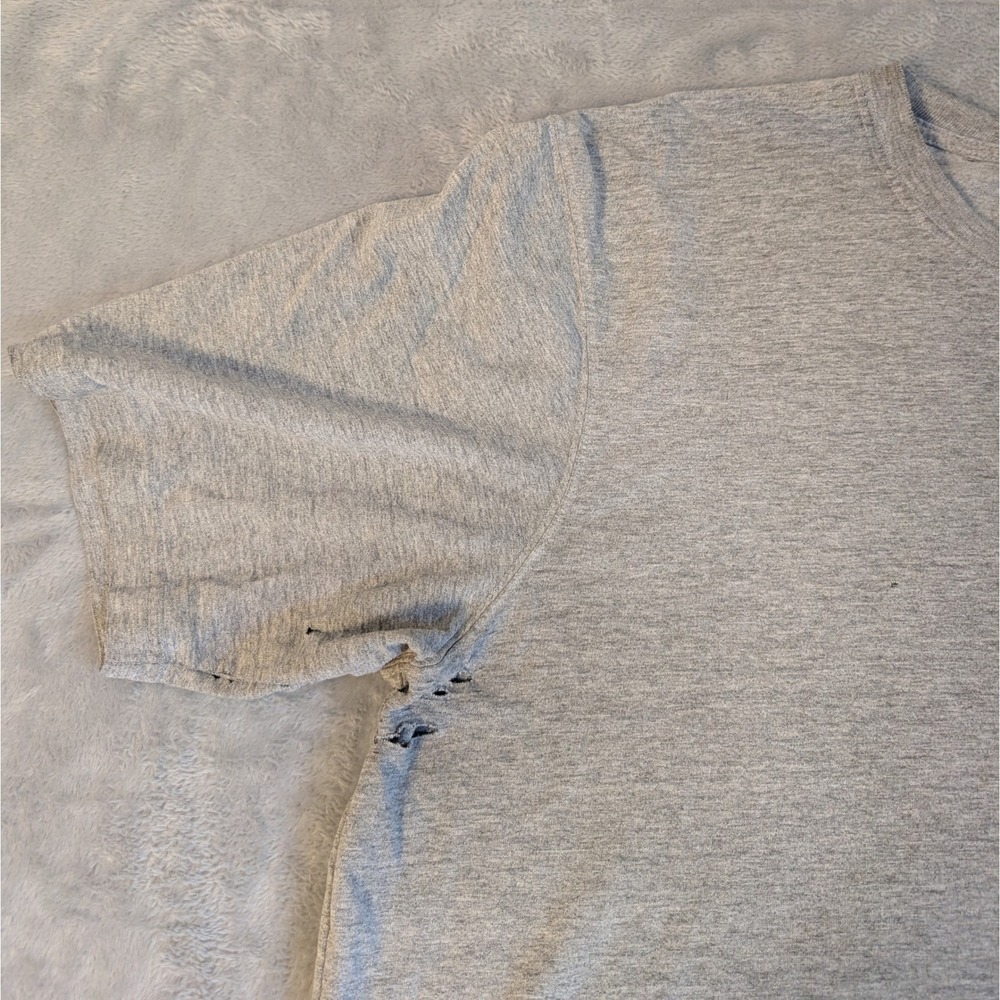 Thrashed Carhartt K87 Pocket Tee Gray 2XL Sun Faded Shredded Grunge Workwear - Picture 6 of 7